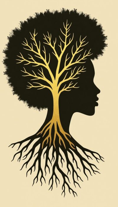 Flux_Dev_Afrocentric_hair_salon_logo_with_a_silhouette_of_a_fa_0